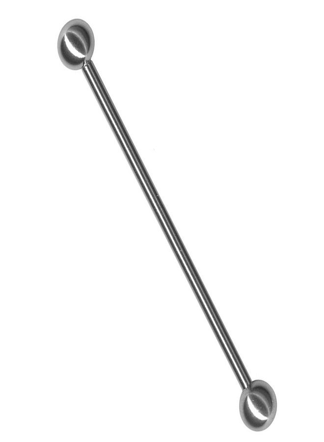 FIFTH CUE 316L Stainless Steel Industrial Barbell Jewelry for Industrial Piercing, 14GA, 2 inches - 51mm, 6 Sizes - Image 1